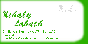 mihaly labath business card